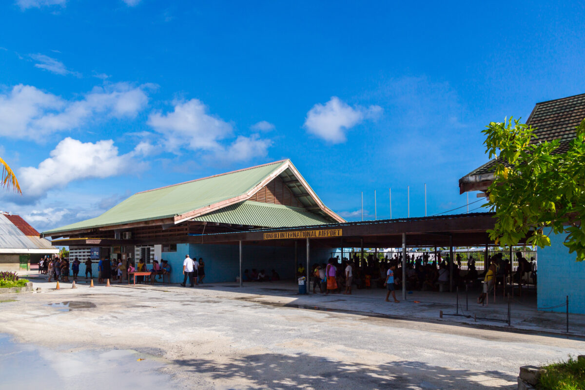 the terminal of Bonriki International Airport, Kiribati the terminal of Bonriki International Airport, Kiribati