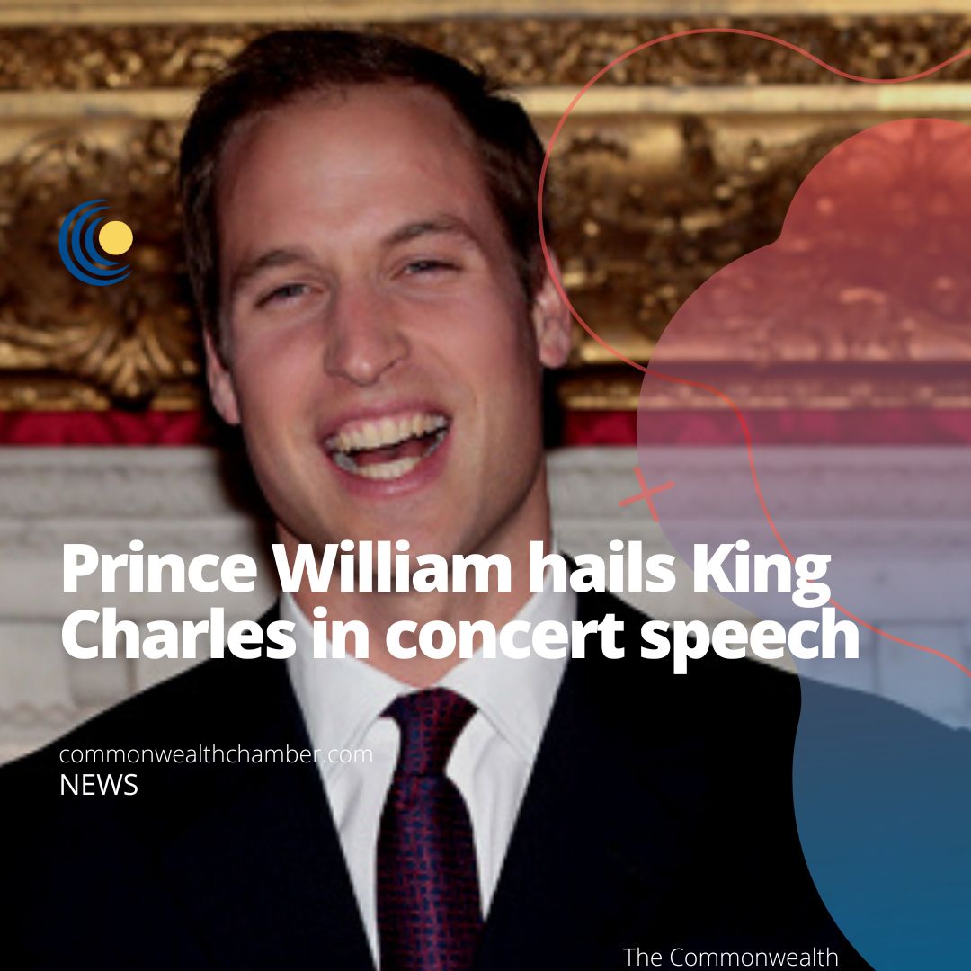 Prince William hails King Charles in concert speech