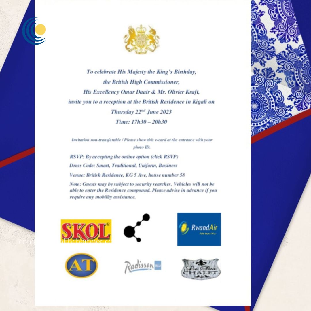 The Commonwealth Chamber of Commerce attends the Birthday celebrations for King Charles III in Kigali, Rwanda