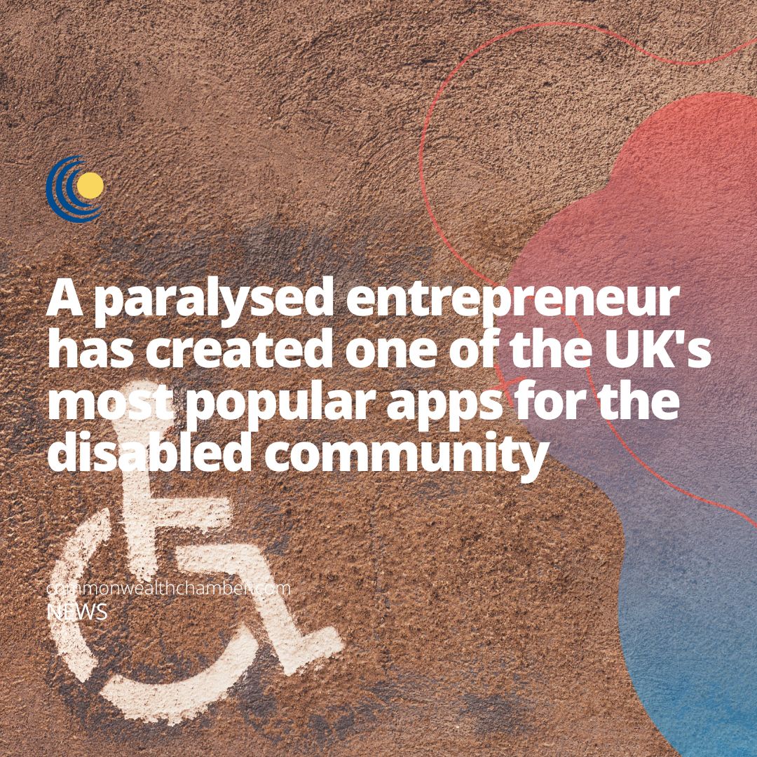 A paralysed entrepreneur has created one of the UK’s most popular apps for the disabled community
