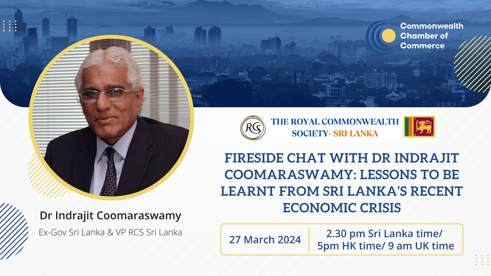 Fireside chat with Dr Indrajit Coomaraswamy: Lessons to be learnt from Sri Lanka’s recent economic crisis