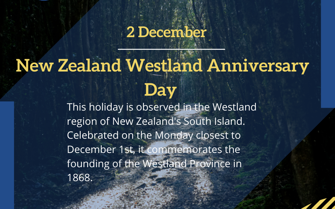 New Zealand Westland Anniversary Day