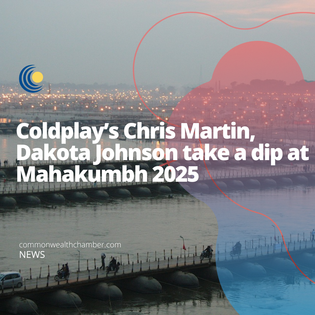 Coldplay’s Chris Martin, Dakota Johnson take a dip at Mahakumbh 2025